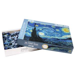 Customizable Size 2000-Piece Starry Night 3D Puzzle by Van Gogh Educational Paper Toy for Kids 68.8 X 96.6 cm - Product Image 3