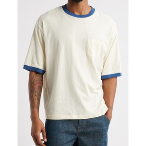 Camisetas Ringer Personalizadas con Logo, Línea de Ropa, Corte Holgado, Estilo Vintage, Servicio DDP Gratuito - Product Image 1