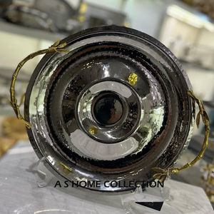 Plateau en marbre à 2 niveaux de haute qualité avec support en or Plateau à gâteaux de service au design moderne Offre Spéciale les célébrations d'anniversaire Utiliser un plateau à 2 niveaux - Product Image 2