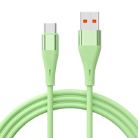 Kabel Pengisian Cepat Silikon Premium 30.000 Kali Tekuk, Fleksibel, Tahan Lama, USB Micro/Type C/IOS 1 Meter 7 Warna Printer Pure