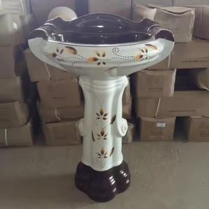 Lujo italiano Calacatta Viola Mármol Pedestal Fregadero Redondo Mármol Lavabo Viola Baño Fregaderos Mármol Natural Fregadero - Product Image 4