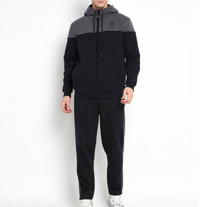 Confortable cordon respirant hiver à capuche hommes survêtements en vrac quantité légère vêtements de course - Product Image 1