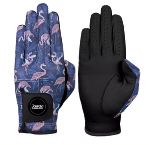 Wholesale Customized Logo Cabretta Sheepskin Leather Left Hand Golf Gloves Hand Grips Breathable Full Finger Men Sports <b>Velcro</b> - Product Image 5