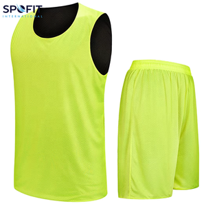 Camiseta de Baloncesto de Malla 100% de Alta Calidad al por Mayor, con Número de Equipo y Logotipo Impresos Personalizados, Transpirable, Talla Grande, sin Mangas - Product Image 1