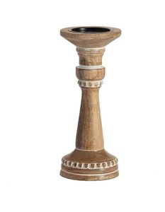 Noyer manguier bois ensemble 3 bougeoirs de pilier en bois épais faits à la main écologiques support pour noël prix d'usine en gros - Product Image 5