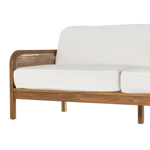 Sofá de ratán para sala de estar, cojín blanco, sofá de teca para sala de estar, Hotel, cabaña, Villa, muebles para uso al aire libre, venta al por mayor - Product Image 6