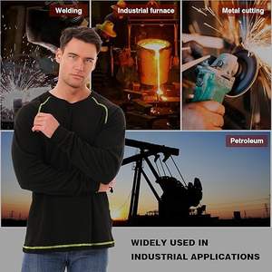 เสื้อแขนยาวสะท้อนแสงเพื่อความปลอดภัย เสื้อทำงานก่อสร้างสำหรับผู้ชาย เสื้อเชื่อมแขนยาวน้ำหนักเบา - Product Image 2