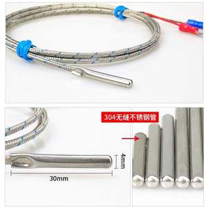 Sensor de Temperatura Industrial RTD, Termopar Pt100 de Silicona de 3 Cables, Precio Económico para Sistemas de Control de Temperatura - Product Image 5