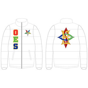 Sorority and fraternity OES bordado nuevo artículo venta al por mayor de alta calidad chaqueta acolchada personalizada nuevo estilo chaqueta de etiqueta privada - Product Image 1