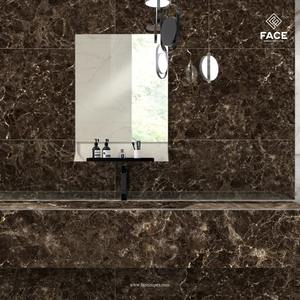 Suministro directo de fábrica STRATOS Azulejos vitrificados esmaltados marrón oscuro Diseño moderno y elegante para paredes interiores de baño de Villa al aire libre - Product Image 1