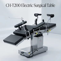 Table d'opération chirurgicale électrique à cinq commandes CH-T200, translation longitudinale, transparente aux rayons X, en acier inoxydable 304, lit d'opération