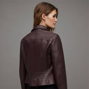 Chaqueta de cuero de vaca personalizada para damas | Vaquera Chaquetas de cuero motorista personalizadas Regalo perfecto para ella - Product Image 4