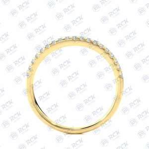 0.60 tcw brilliant CUT ผู้หญิงครึ่งนิรันดร์ Moissanite แหวนครบรอบความรักวันเกิดของขวัญวงดนตรี - Product Image 2