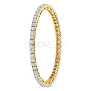 Bracelets en argent sterling 925 exclusifs, sertis de diamants de clarté VVS, plaqués or, tendance pour femmes - Cadeaux et fêtes - Product Image 6