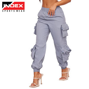 Pantalones vaqueros cargo caqui personalizados para mujer, ropa de mezclilla teñida, bolsillos con solapa, estilo recto, Sexy, informal, entrega rápida, ropa de calle con cintura - Product Image 5