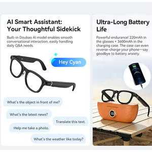 Lunettes intelligentes avec assistant IA, double caméra 1080P, commande tactile, charge magnétique, étanches IPX4, utilisation en extérieur - Product Image 5