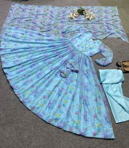 Nouveau printemps européen et américain femmes à la mode georgette imprimé robe flaired prix de gros vêtement ethnique - Product Image 5