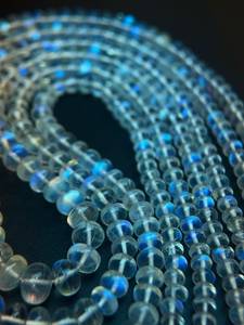 Cuentas de piedra lunar arcoíris genuina piedra lunar de Fuego Azul piedra preciosa Baesd piedra preciosa suelta para hacer joyería precio mayorista cuentas piedra - Product Image 2