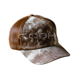 Gorras de Béisbol Unisex de Cuero con Pelo de Vaca - Product Image 1