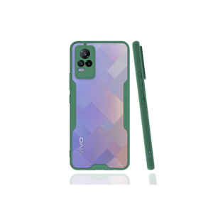 Étui de téléphone portable antichoc transparent métallique en PC et silicone Netzy Safa Parfe Premium pour Vivo V21E Oppo Transparant - Product Image 2