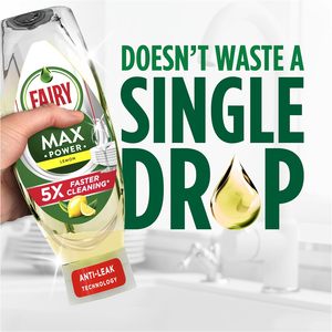 Líquido lavavajillas Fairy MaxPower Limón 8 x 545 ML, Limpieza fácil y sin esfuerzo, incluso en tus ollas y sartenes más grasosas - Product Image 5