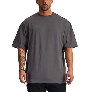 Camiseta de Manga Corta para Hombre, 100% Algodón, Suave, Unisex, Cuello Redondo, Diseño Sólido, Gruesa, Holgada, Transpirable, con Logotipo Personalizado - Product Image 1