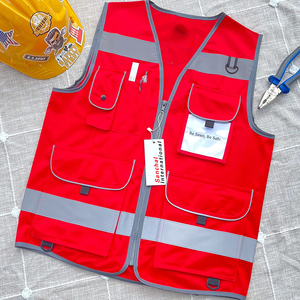 Logotipo personalizado 100% poliéster construcción chaleco de seguridad de alta visibilidad reflectante correr ropa de trabajo personalizado alto reflectante - Product Image 6