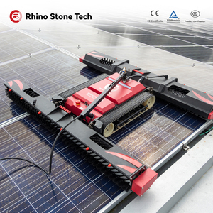 Robot <span class=keywords><strong>de</strong></span> nettoyage <span class=keywords><strong>de</strong></span> panneaux solaires avec télécommande, version batterie lithium, type chenillé, pour machine <span class=keywords><strong>de</strong></span> nettoyage solaire industrielle - Product Image 5
