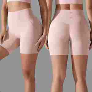 Shorts Deportivos para Mujer, Estilo Biker, Sensación de Desnudez, Cintura Media, Yoga, Slim, Push-Up, Transpirables, Secado Rápido, Impermeables, 100% Algodón - Product Image 6