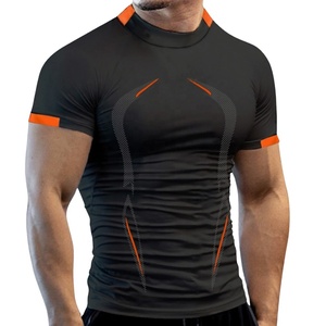 Custom Men’s <b>Compression</b> T Shirt Quick Dry Gym Fitness Tight Sportswear Athletic Workout Activewear Manufacturer Fully Customize - Product Image 1