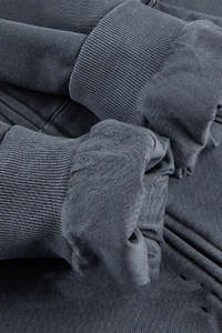 Vente en gros sweats à capuche surdimensionnés poids lourd 500 g/m² pull-over hommes boxe épaule tombante pierre vintage recadrée sweat à capuche lavé blanc - Product Image 4