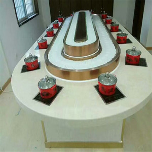 โรงงานคุณภาพสูงร้านอาหารอาหารสายพานลําเลียงรถไฟซูชิ - Product Image 4