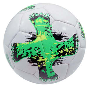 Ballon de football cousu à la main avec logo personnalisé, couleur unie, impression de logo personnalisée, ballon de football pakistanais - Product Image 2