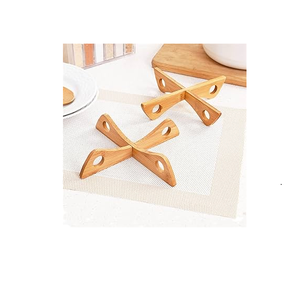 Dessous de plat en bois pour thé café Dessous de plat en bois naturel pour la décoration intérieure Forme carrée et bol de service utilisation de la table à manger - Product Image 4