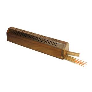 Quemador de Incienso Tradicional Indio de Madera con Forma de Ataúd, Cenicero para Varillas de Incienso, Bakhoor, Antiolor, Tradicional para Uso en Interiores - Product Image 2