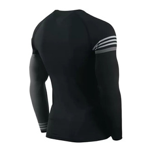 เสื้อคอกลมแขนยาวสำหรับผู้ชาย, เสื้อออกกำลังกายน้ำหนักเบาเสื้อแร็ชการ์ดระบายอากาศ - Product Image 6