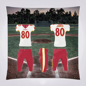 Ensemble de maillot de football américain en tissu polyester léger et performant, imprimé sur mesure, séchage rapide, vêtements d'entraînement mi-longueur pour adultes - Product Image 2