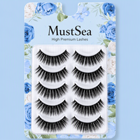 Faux cils 5D volume intense, 5 paires, en vison, effet volume, épais et naturels, ressemblent à des extensions de cils, Pestanas