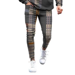 Vente en gros Logo personnalisé Color Block imprimé Survêtement décontracté pour hommes OEM Design personnalisé hommes Outdoor Training Survêtement ensembles hommes - Product Image 5