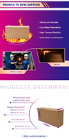 Brique réfractaire à haute teneur en alumine SK32 SK34, 45 % Al2O3, 230x114x65mm, 1750°C, pour four à pizza, four et revêtement de fourneau