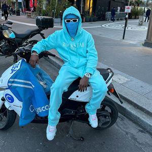 Sudaderas con capucha y pantalones de chándal con estampado completo de pantalla personalizada Unisex, fabricantes de ropa, chándales para correr sin cuerda - Product Image 1