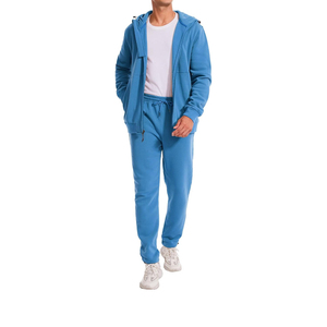 Conjunto de chándal de sudadera y joggers de gran venta, conjuntos de chándal lisos en blanco con cierre de cremallera y capucha personalizados a la mejor venta - Product Image 3