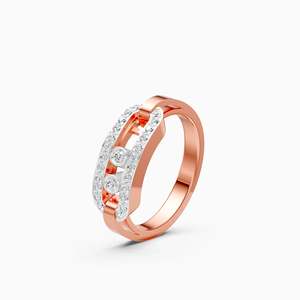 <b>Open</b> Hexagon Fancy Lab Grown Diamond Sustainable Luxury Girls <b>Ring</b> With 0.29 Ct | In 9K Yellow White And Rose Gold - Product Image 2