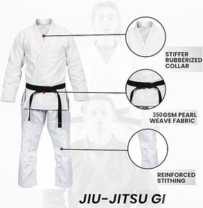 เครื่องแบบคาราเต้ศิลปะการต่อสู้ BJJ GIS มีโลโก้ชุด Jiu Jitsu kimono GI BJJ GIS ออกแบบได้ตามต้องการ - Product Image 4