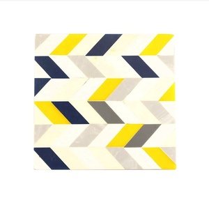 Mother of Pearl Bone Inlay Coaster Set of 4 for Home Restaurant Hotel From Indian Manufacturer for Tea <b>Coffee</b> Mats & <b>Pads</b> Decor - Product Image 1