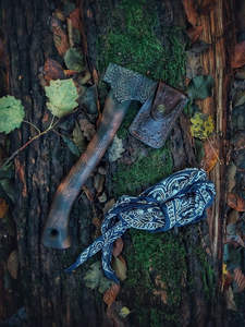 Custom Handmade Industrial High Carbon Steel Viking Tomahawk Hatchet with Leather Sheath for Camping Outdoor <b>Survival</b> - Product Image 2