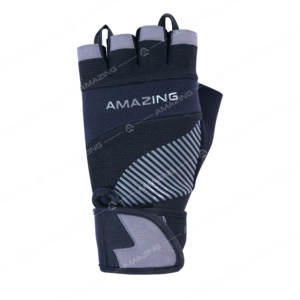 Guantes deportivos de cuero de neopreno unisex con medio dedo, correa de muñeca ajustable transpirable con agarre definitivo, deportes de levantamiento de pesas - Product Image 2