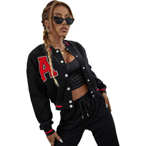 Veste de baseball en laine à manches longues pour femmes, best-seller, nouvelle collection - Product Image 4