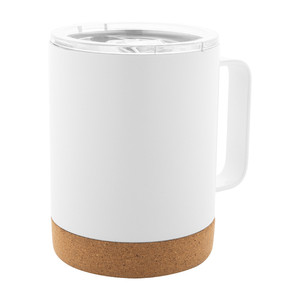 Taza Térmica Corgox - Acero Inoxidable y Corcho Reciclable Blanco - Product Image 2