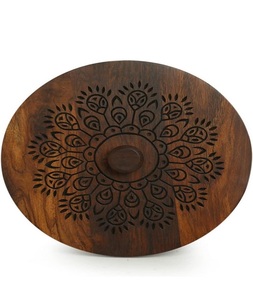 Boîte Masala en bois d'acacia de haute qualité fabriquée à la main récipient à épices rond et carré pour cuisine maison outils d'herbes et d'épices en plastique - Product Image 5